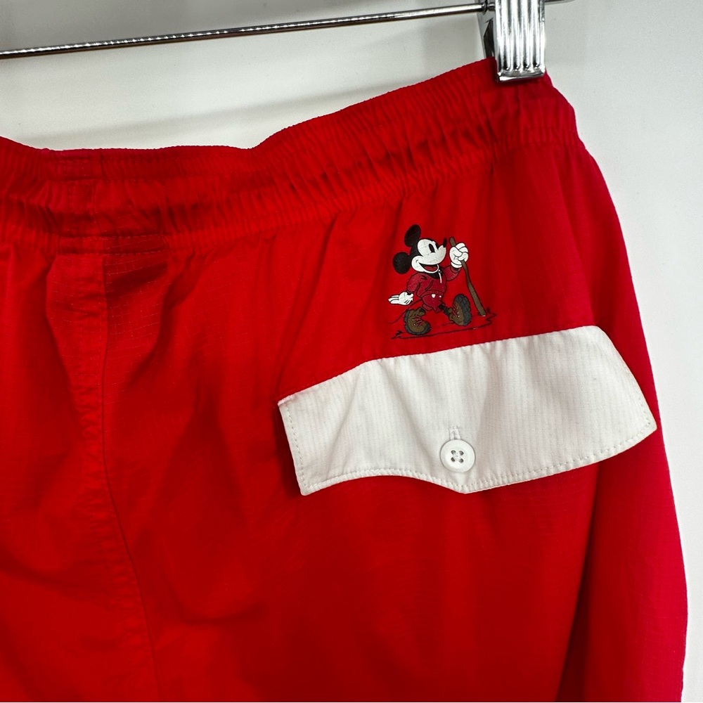 Columbia X Disney Santa‎ Ana Wind Pant red XL 30L Mickey Mouse Recycled Nylon